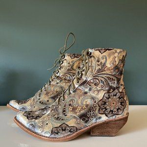 Jeffrey Campbell Elmcroft Grove Velvet Lace Up Ankle Boots